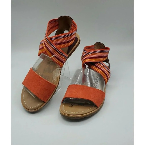 Sorel Women’s Size 6 Ella orange Ankle Scrappy Sandals New - Picture 2 of 13